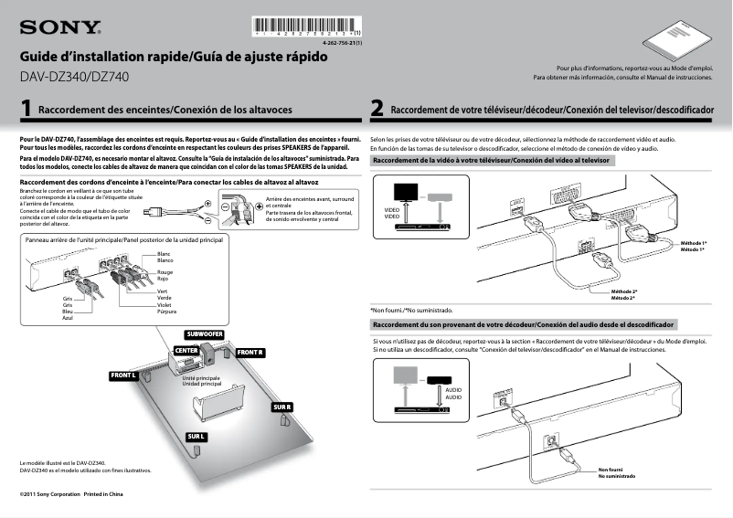 First page image of the manual for DAV-DZ740