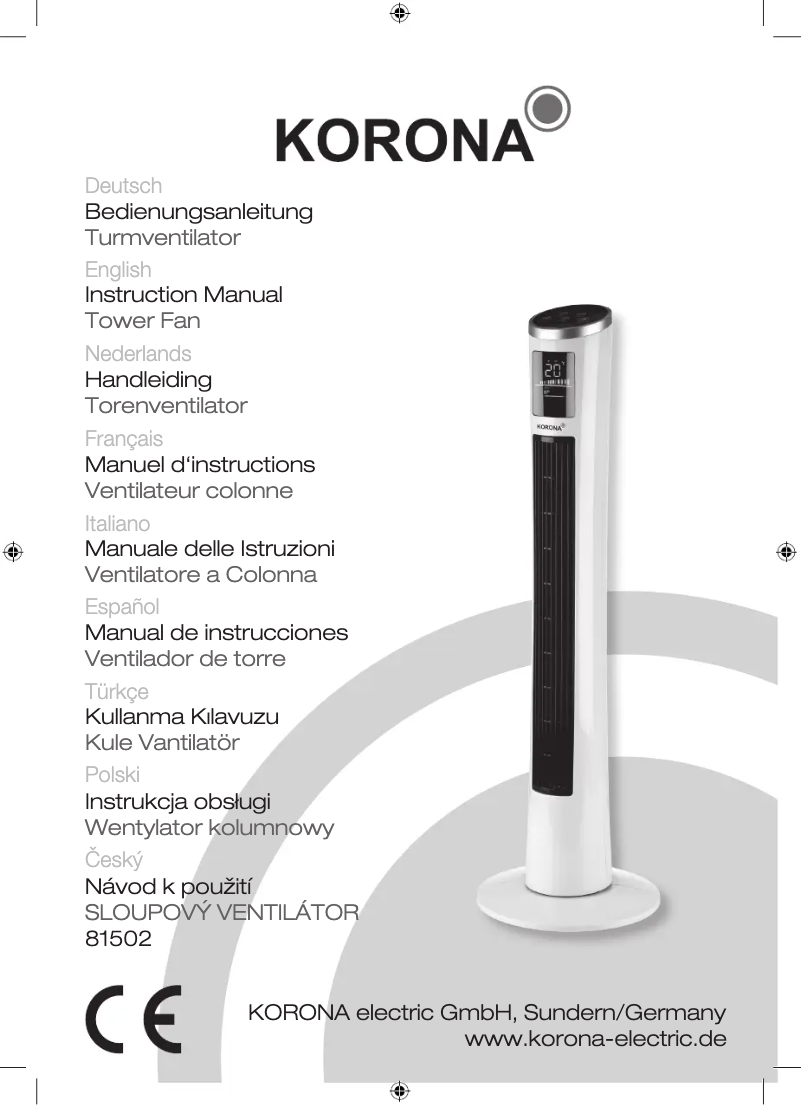 First page image of the manual for 81502