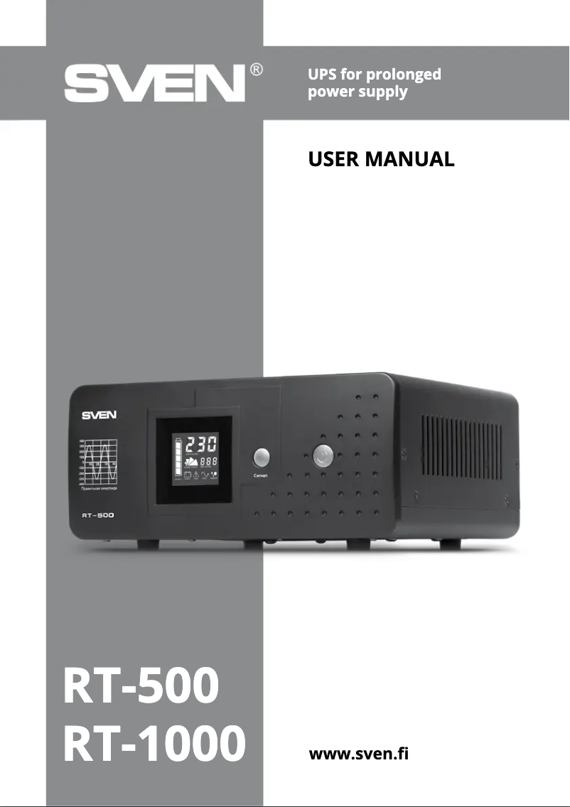 Page 1 of the manual User Manual Sven RT-500