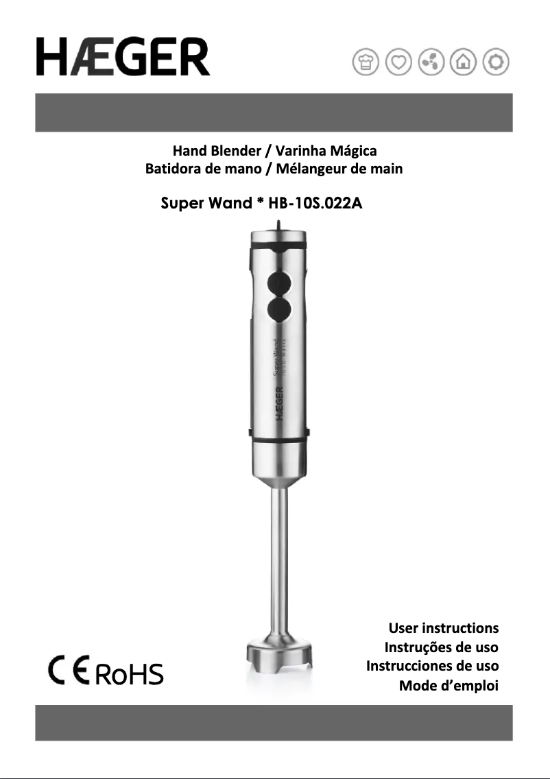 First page image of the manual for Super Wand HB-80G.026A