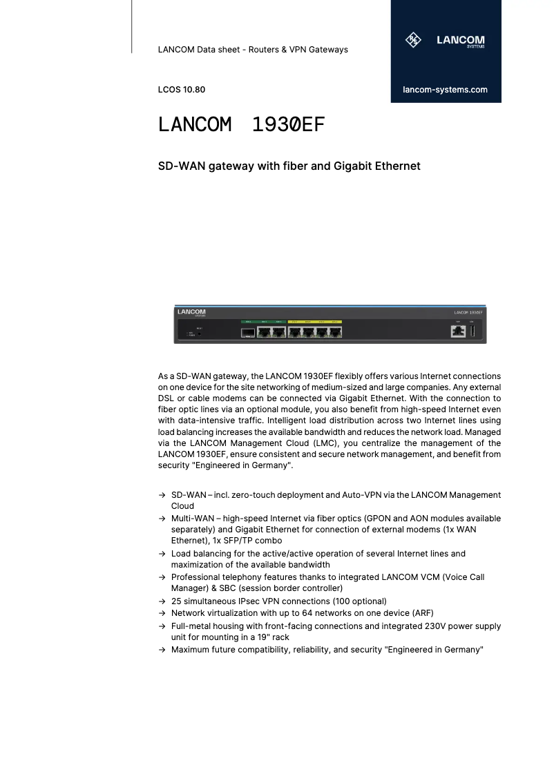 Image de la première page du manuel de l'appareil 1930EF