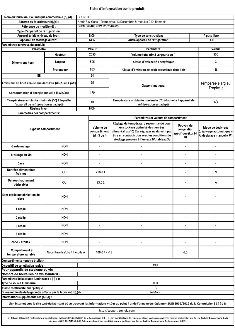 First page image of the manual for GKPN 66940 LXPW
