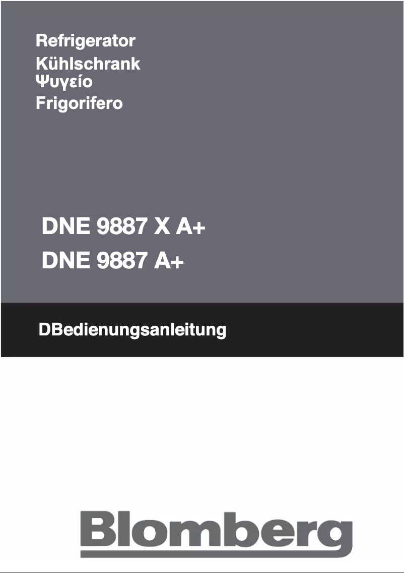 First page image of the manual for DNE 9887 X A