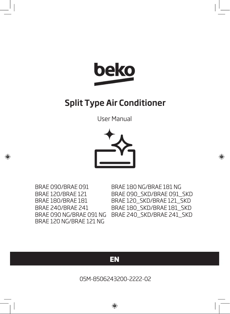 First page image of the manual for BRAE 240