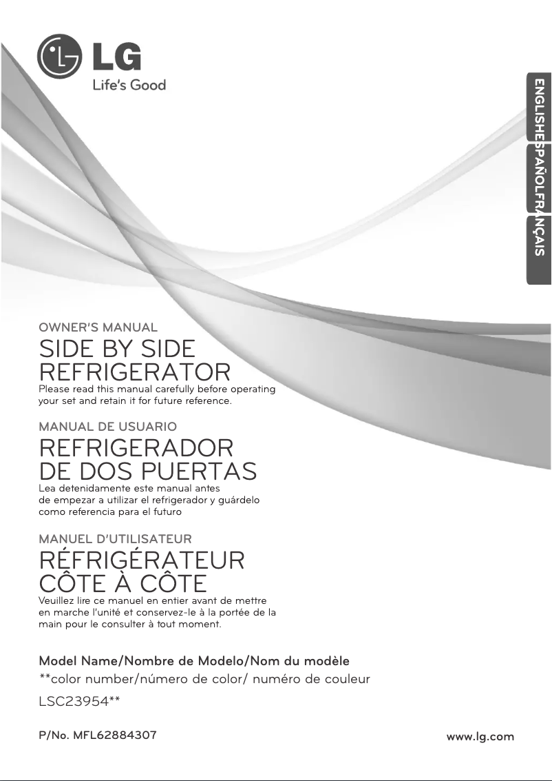 First page image of the manual for LSC23954ST