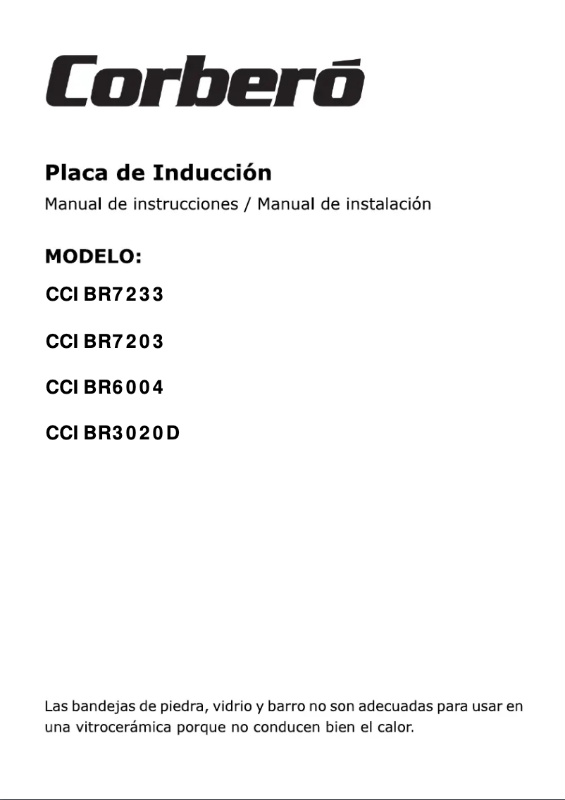 Page 1 of the manual User Manual Corbero CCIBR6004