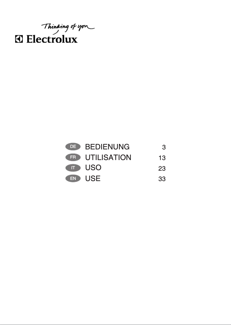 Page 1 of the manual User Manual Electrolux IHGL1260CN