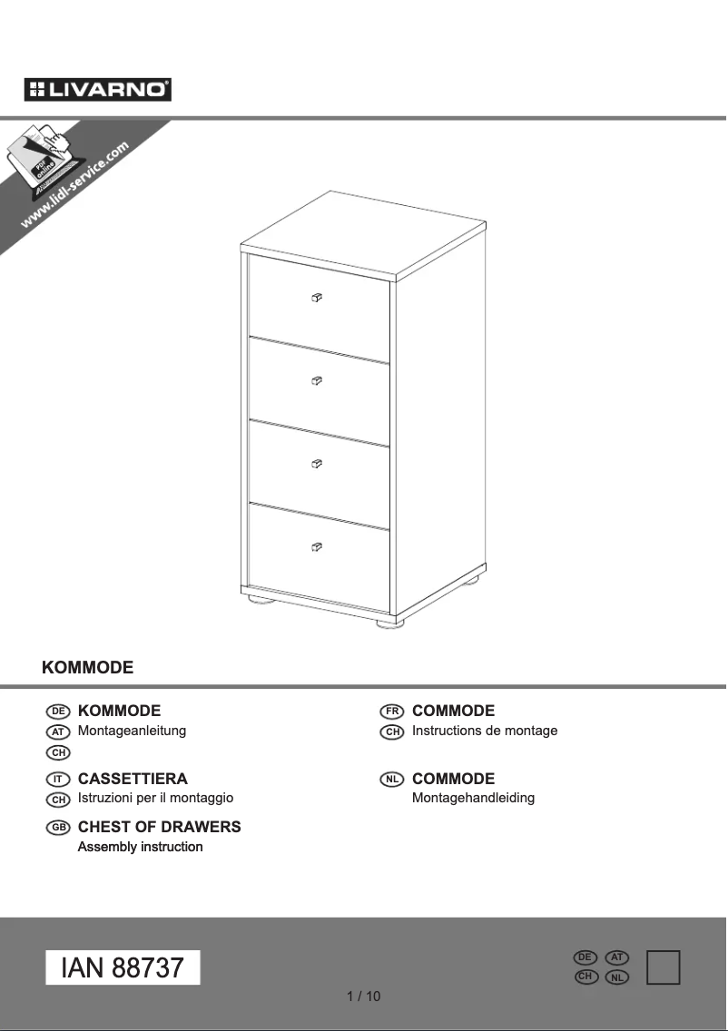 Page 1 of the manual User Manual Livarno Lux IAN 88737