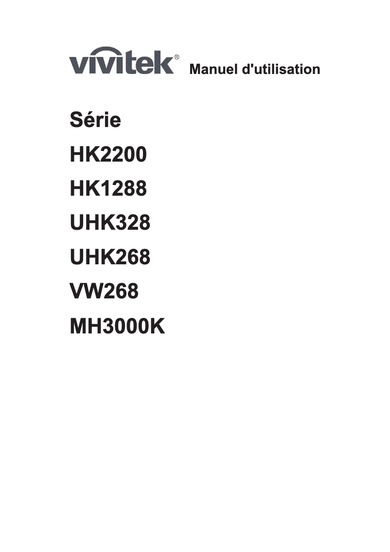 Image de la première page du manuel de l'appareil HK2200
