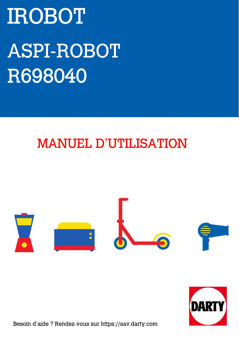 Page 1 of the manual User Manual iRobot Roomba 698