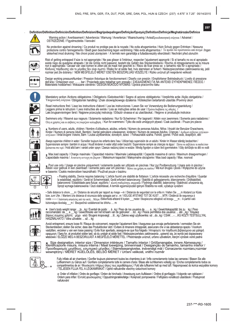 Page 1 de la notice Manuel utilisateur Intex 58854EU