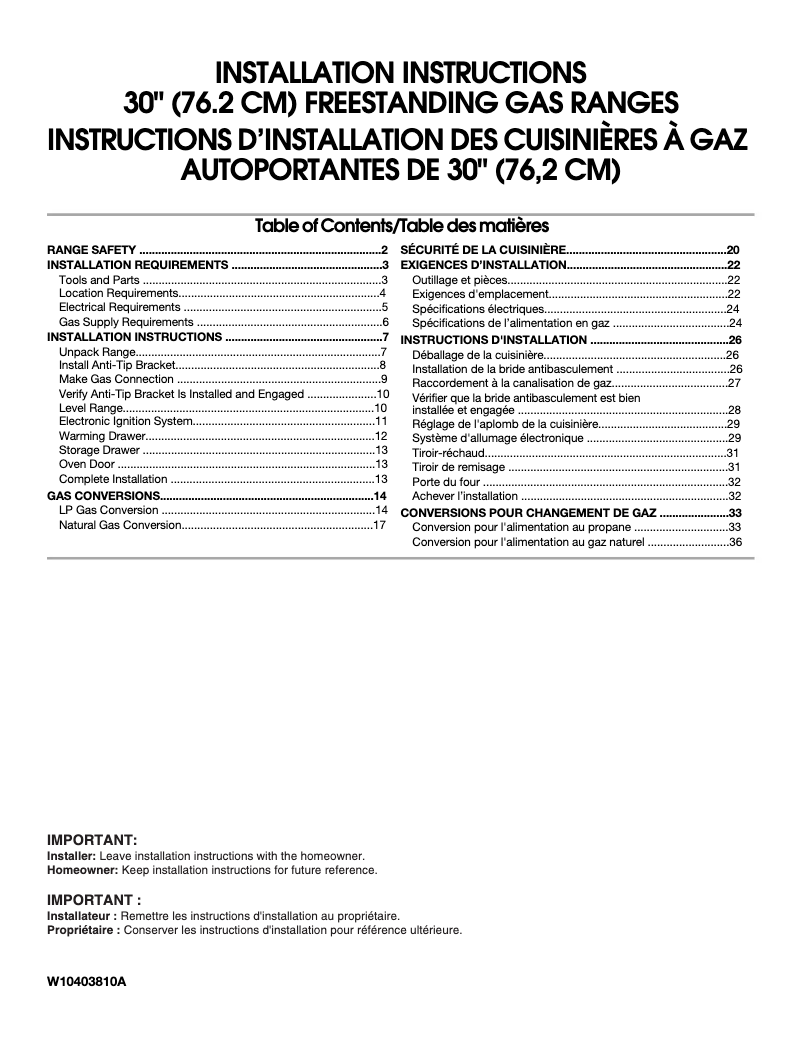 First page image of the manual for MGR8775AW