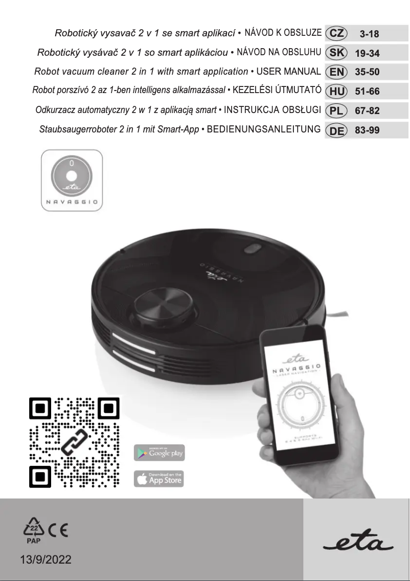 Page 1 of the manual User Manual Eta Navaggio 2228 90000