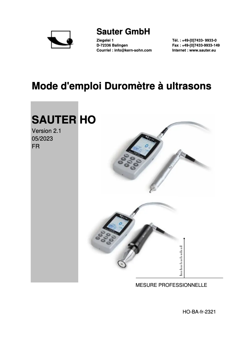 First page image of the manual for HO 5K