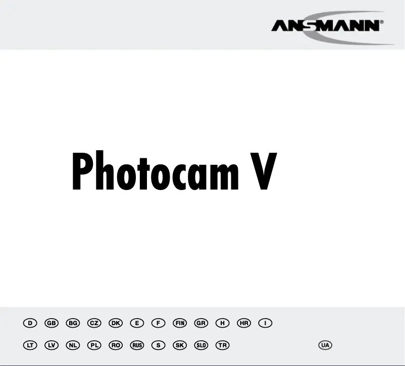 Page 1 of the manual User Manual Ansmann PhotoCam V