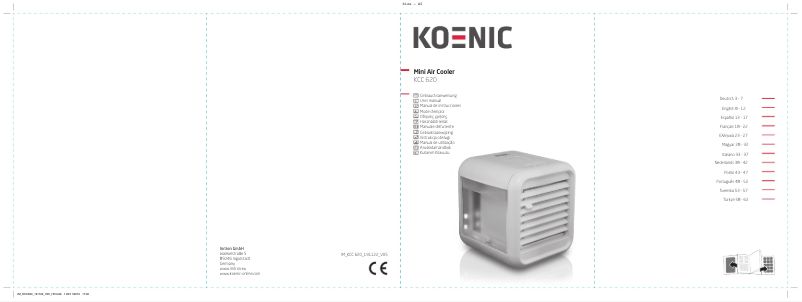 First page image of the manual for KCC 620