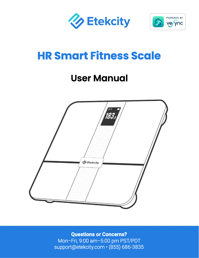 Page 1 of the manual User Manual Etekcity EFS-A591S-KUS