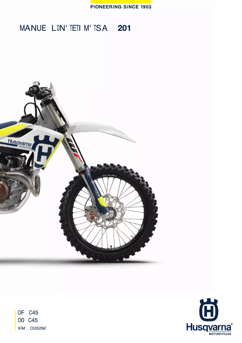 Page 1 of the manual User Manual Husqvarna FX 450 (2017)