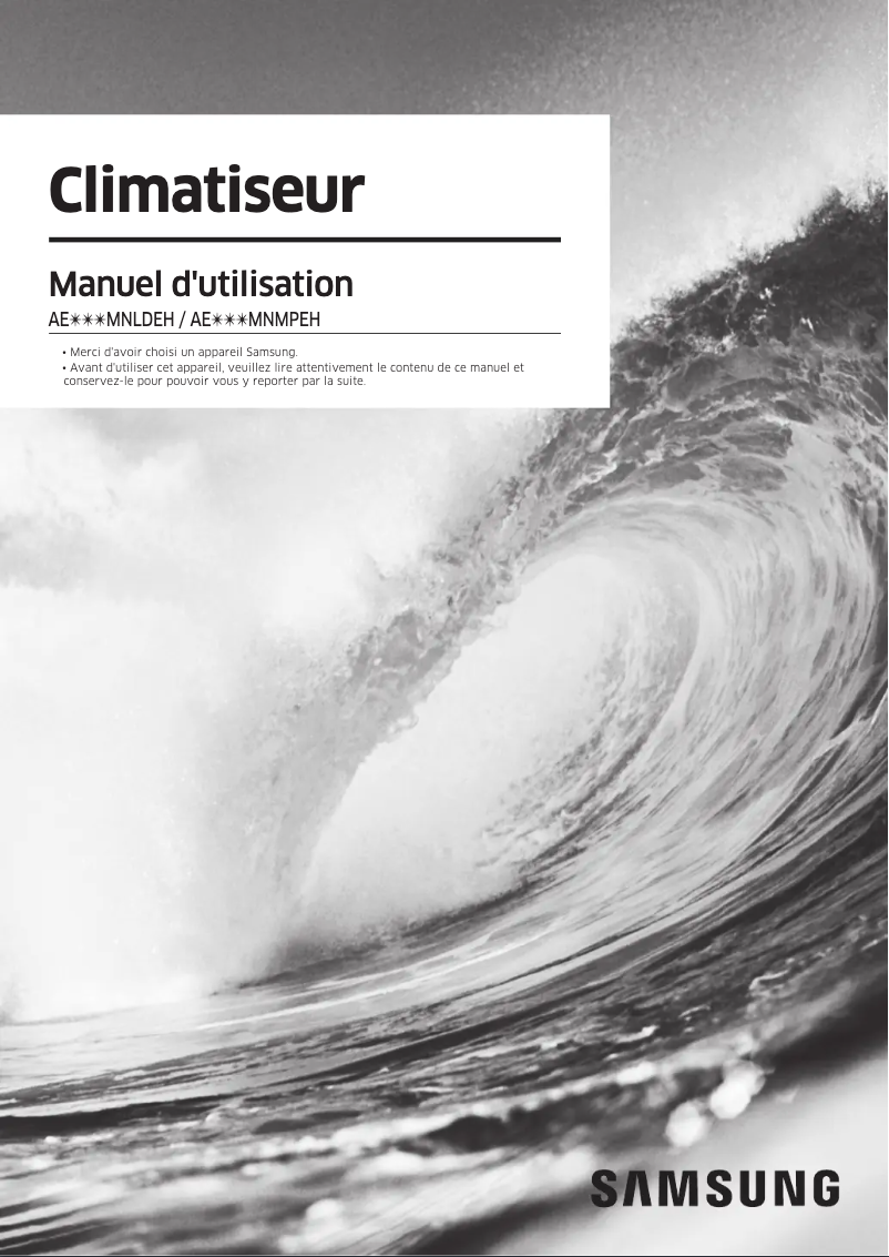 Page 1 of the manual User Manual Samsung AE022MNLDEH