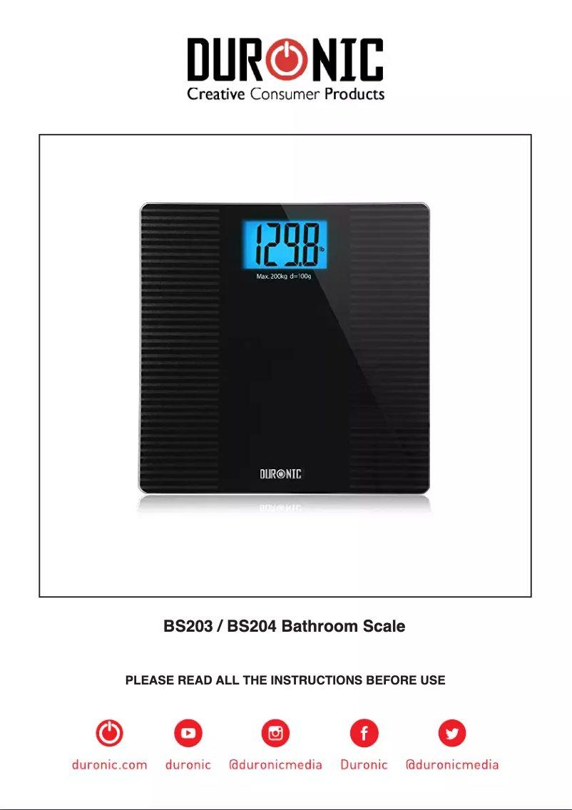 Image de la première page du manuel de l'appareil BS203