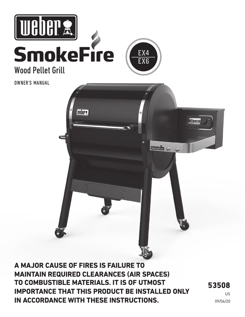 First page image of the manual for SmokeFire EX4