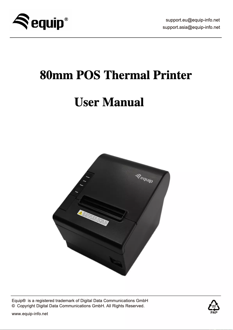 Page 1 of the manual User Manual Equip 351010