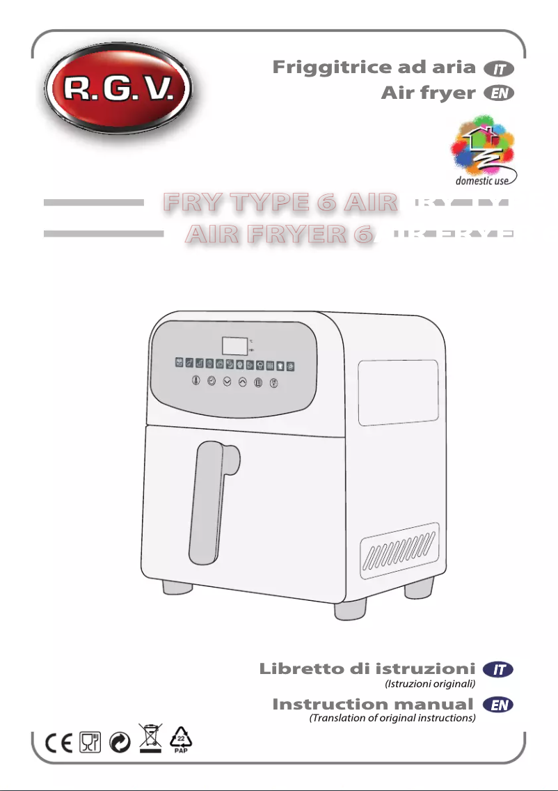 Image de la première page du manuel de l'appareil Fry Type 6 Air