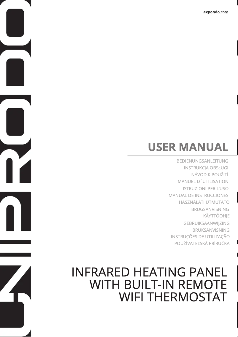 First page image of the manual for UNI_IHP_01