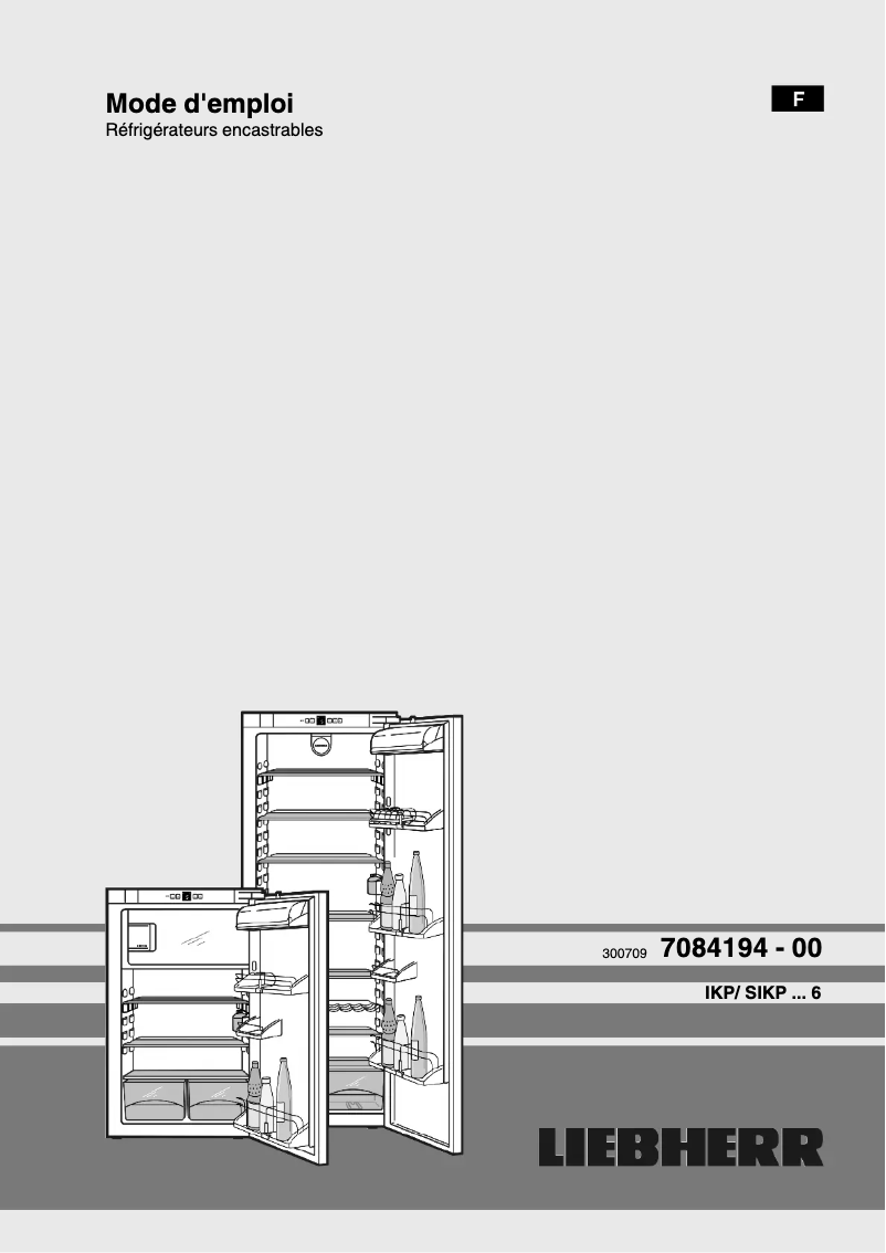 Page 1 of the manual User Manual Liebherr IKP 2060 Premium