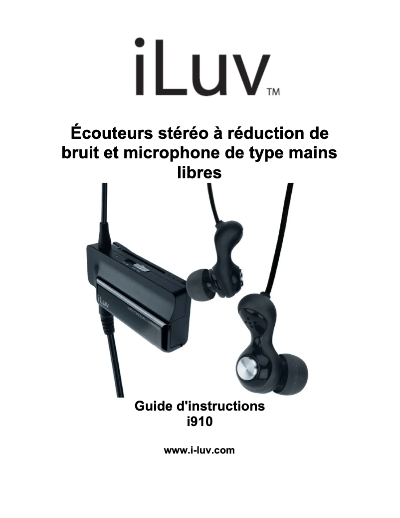 Page 1 of the manual User Manual iLuv i910