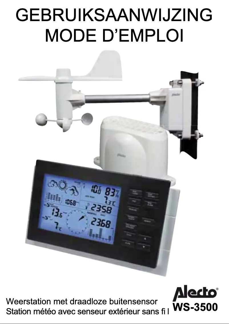 Page 1 of the manual User Manual Alecto WS-3500