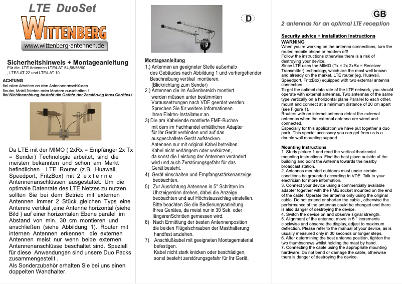 Page 1 of the manual User Manual Wittenberg LAT 60 Duo