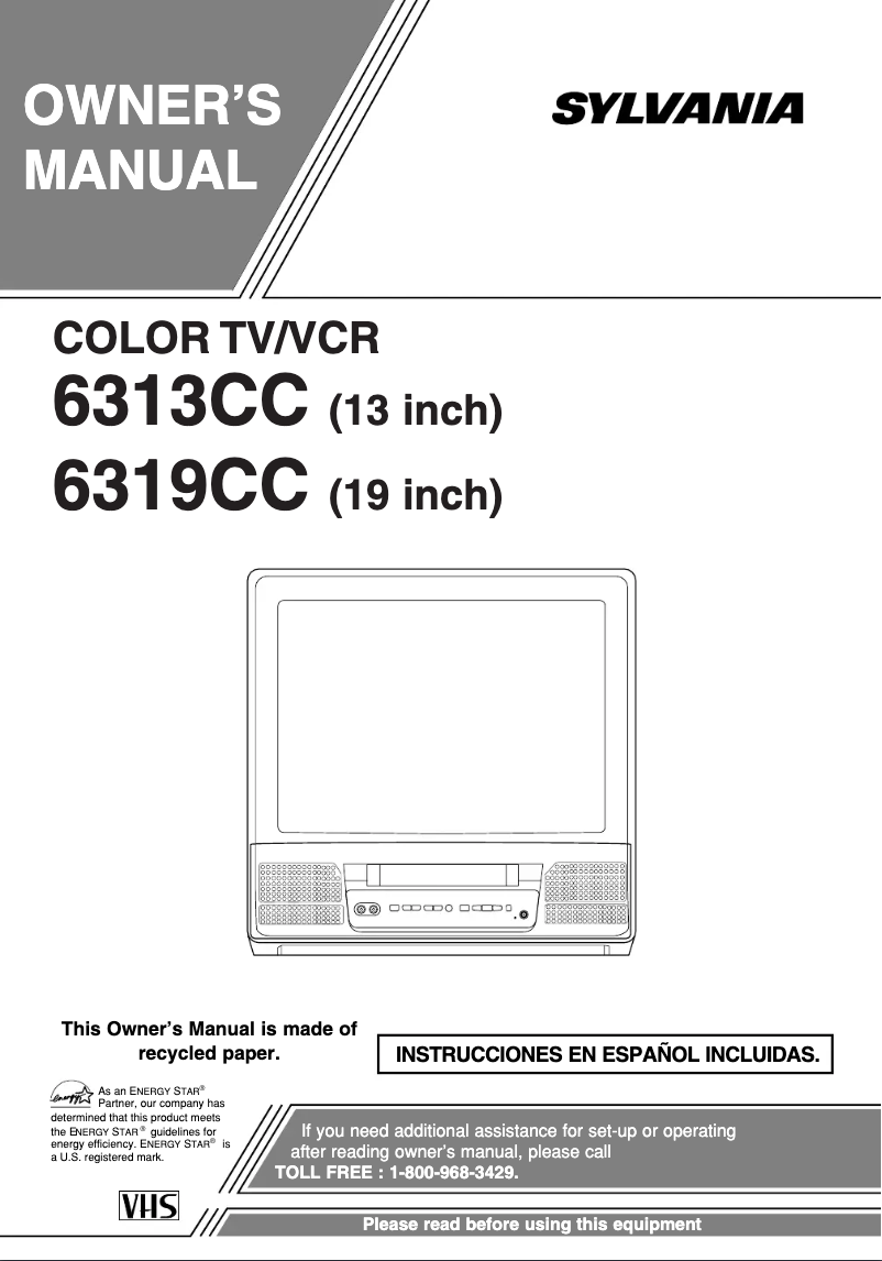 Page 1 of the manual User Manual Sylvania 6313CC
