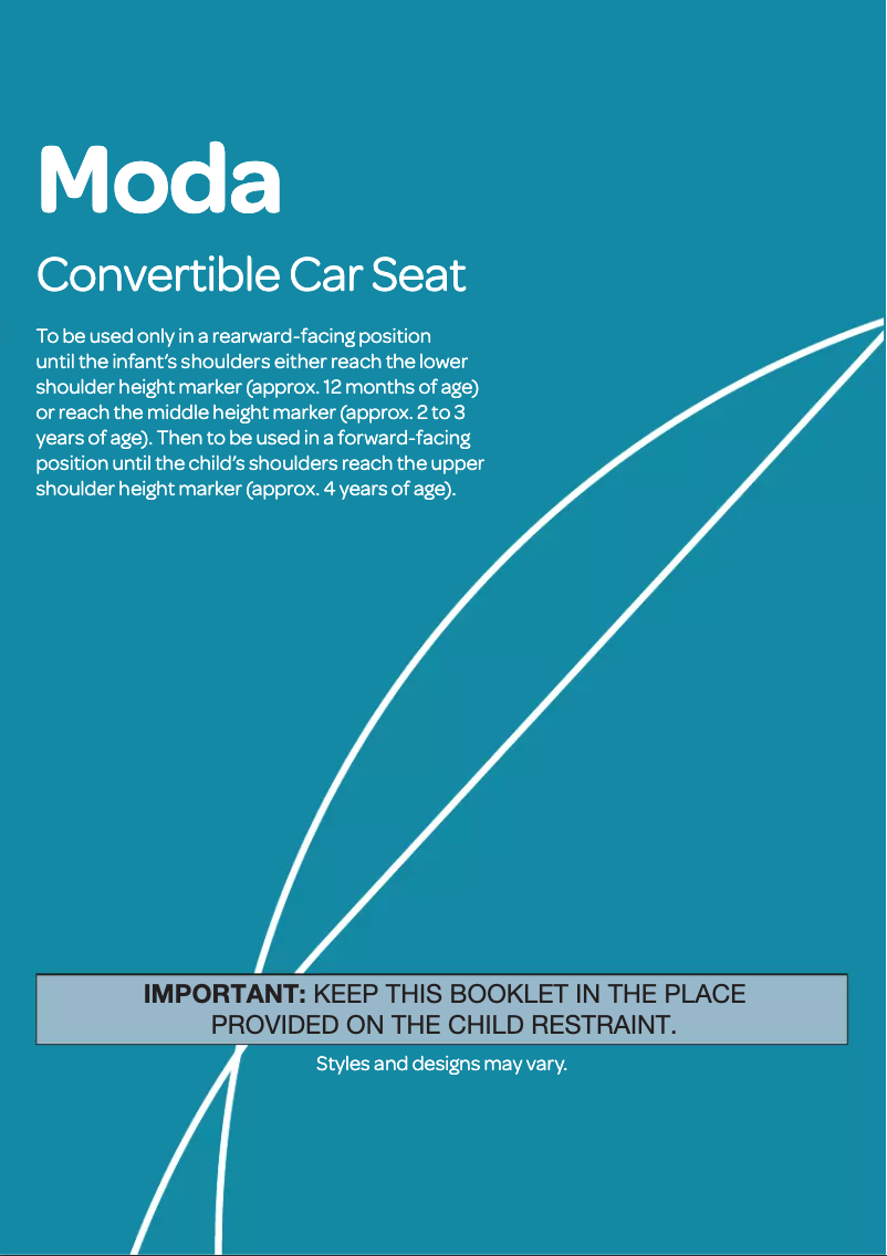 First page image of the manual for Moda