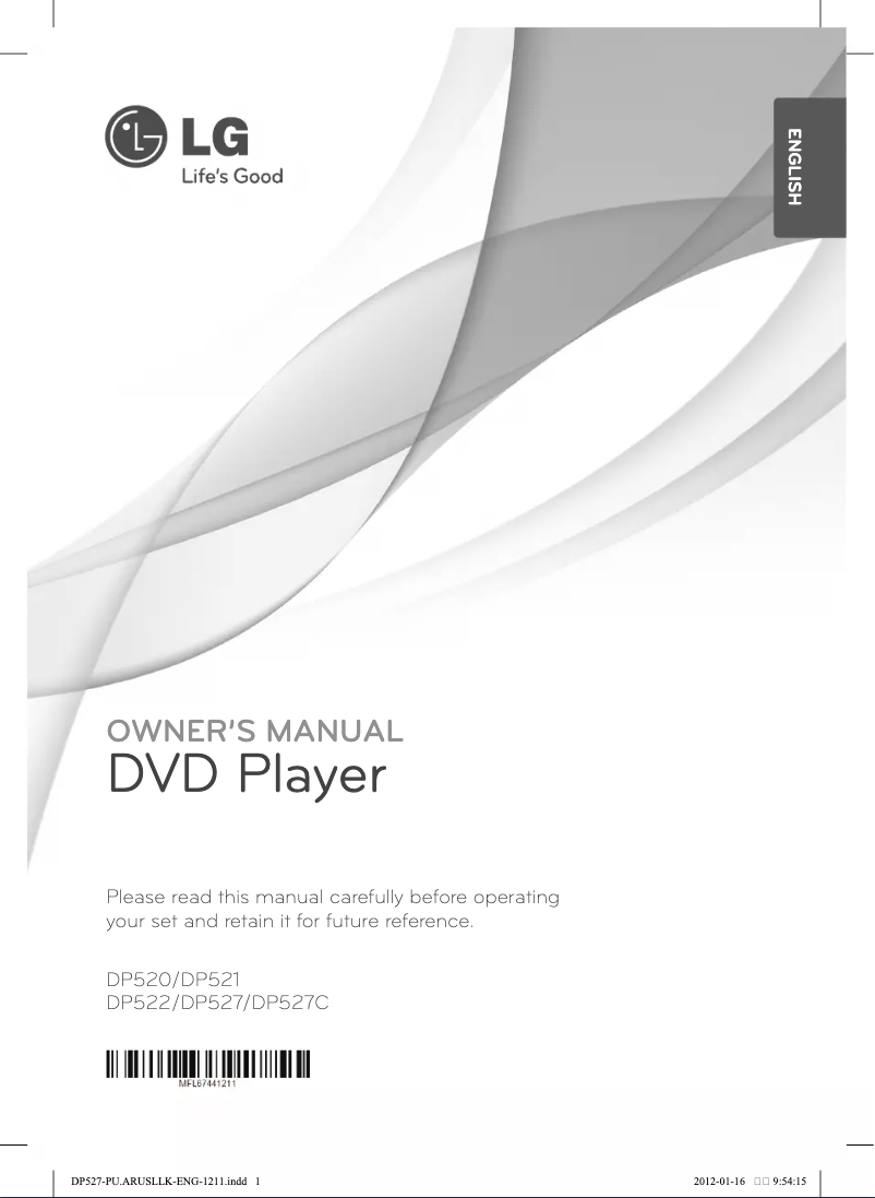 Page 1 of the manual User Manual LG DP527C