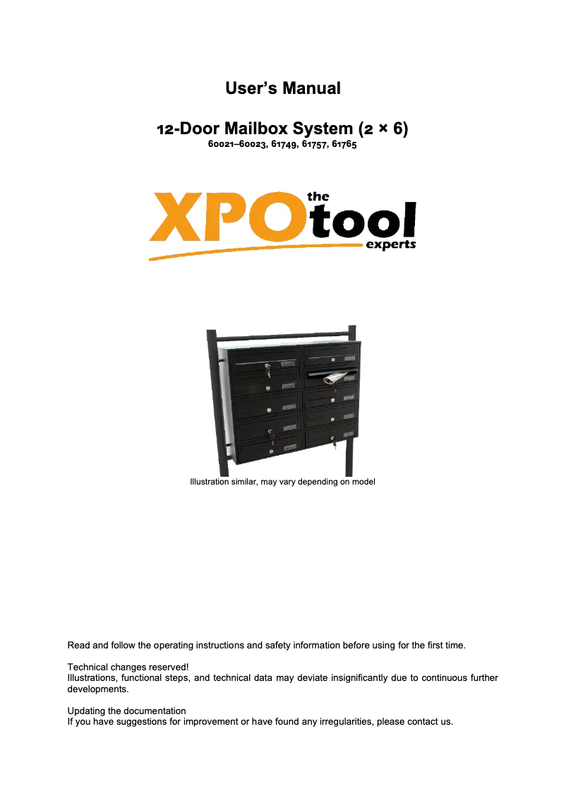 First page image of the manual for 60021