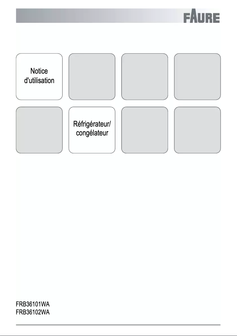 First page image of the manual for FRB36101WA