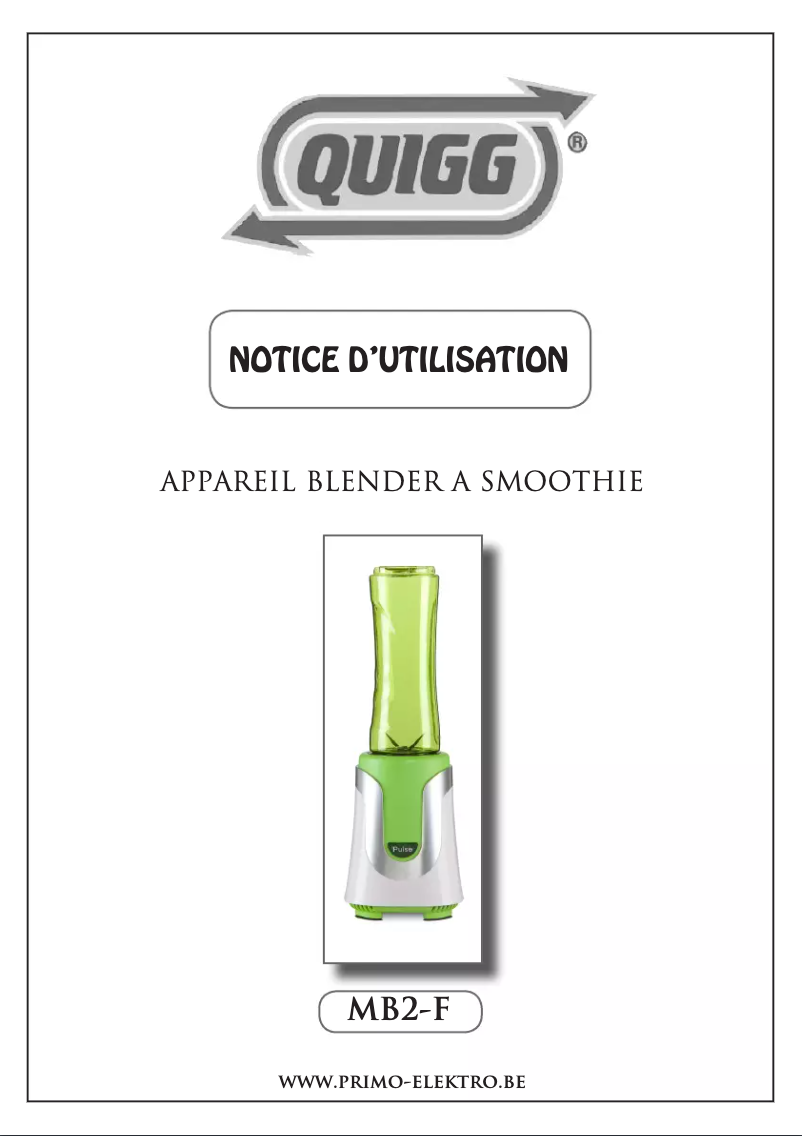 Page 1 of the manual User Manual Quigg MB2