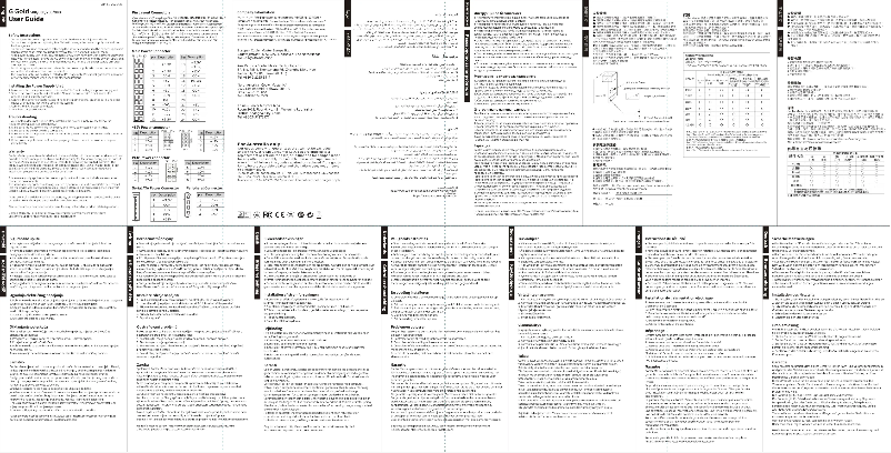 First page image of the manual for G700