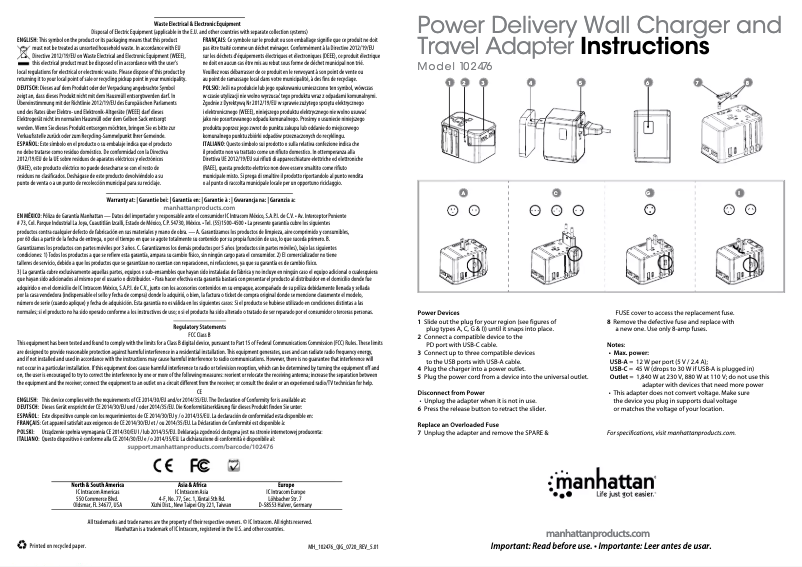 First page image of the manual for 102476