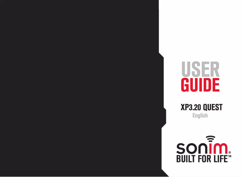 Page 1 of the manual User Manual Sonim XP3 Quest Rugged Phone