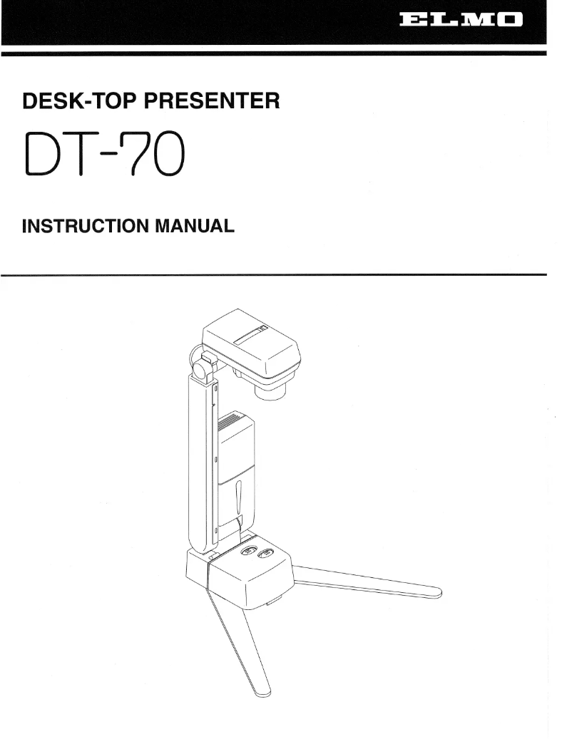 First page image of the manual for DT-70