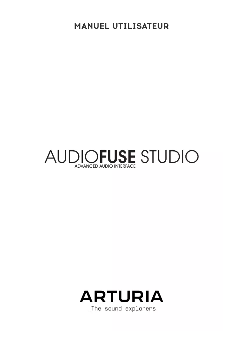First page image of the manual for AudioFuse Studio