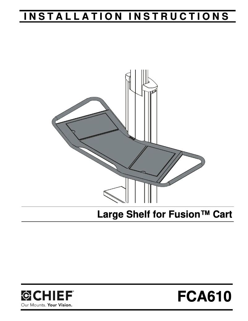 Page 1 of the manual User Manual Chief FCA610