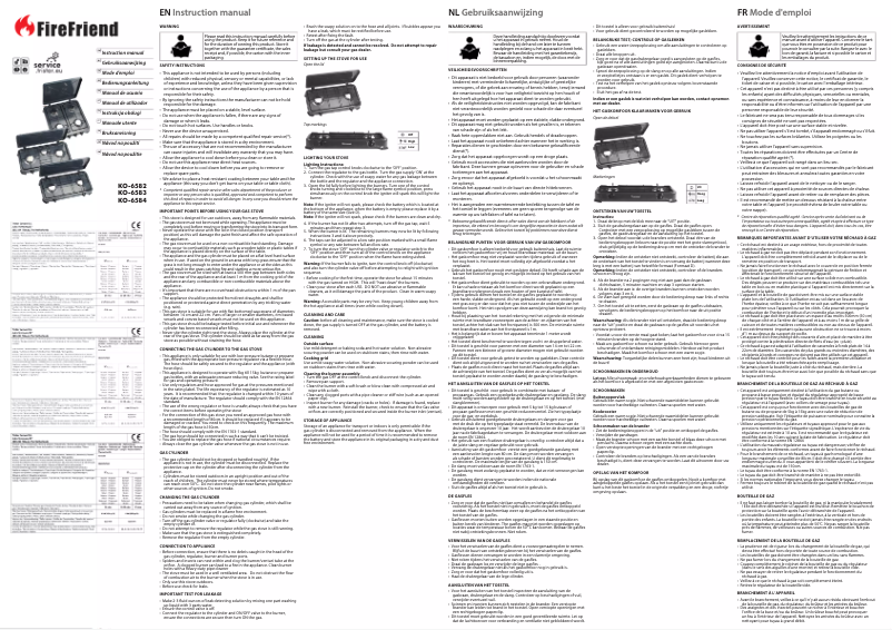 First page image of the manual for KO-6582