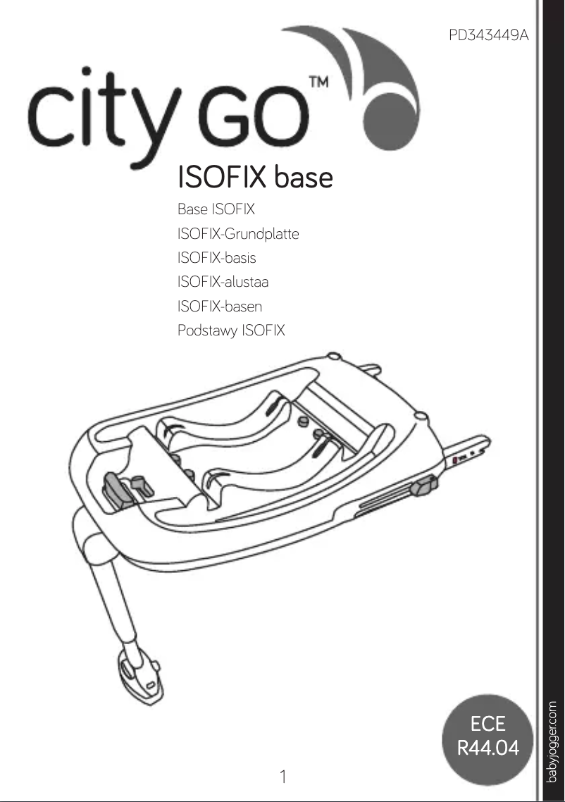 Page 1 of the manual User Manual Baby Jogger ISOFIX