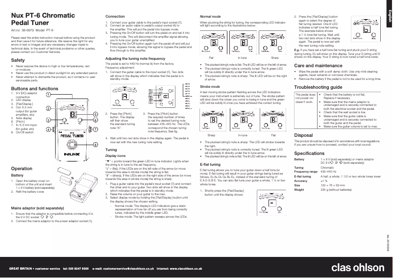 Image de la première page du manuel de l'appareil PT-6