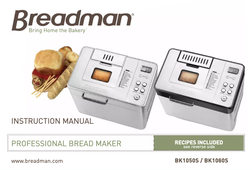 Page 1 of the manual User Manual Breadman BK1060S