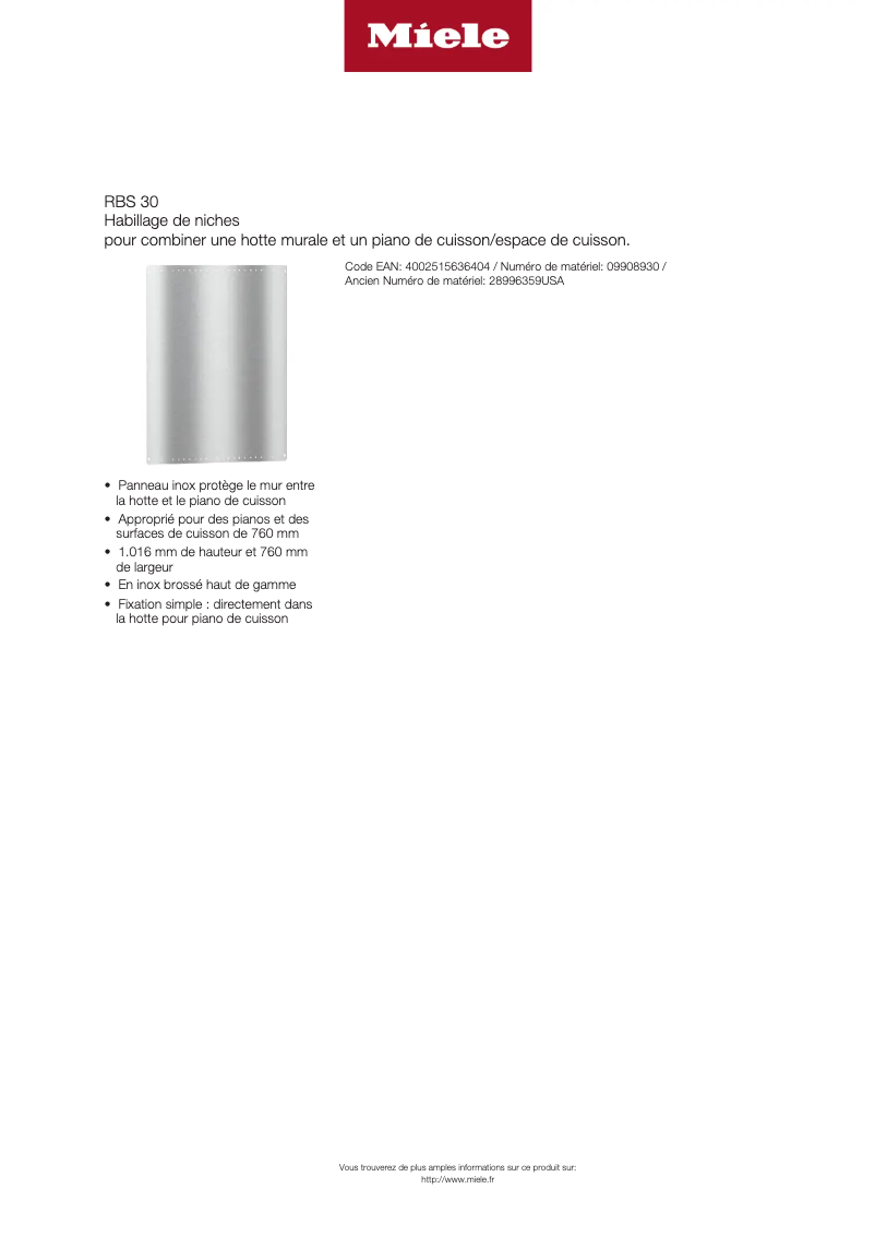 First page image of the manual for RBS 30