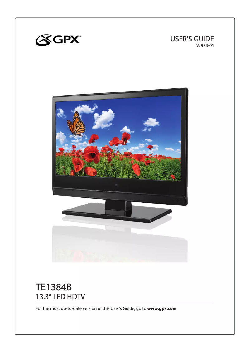 Page 1 of the manual User Manual GPX TE1384B